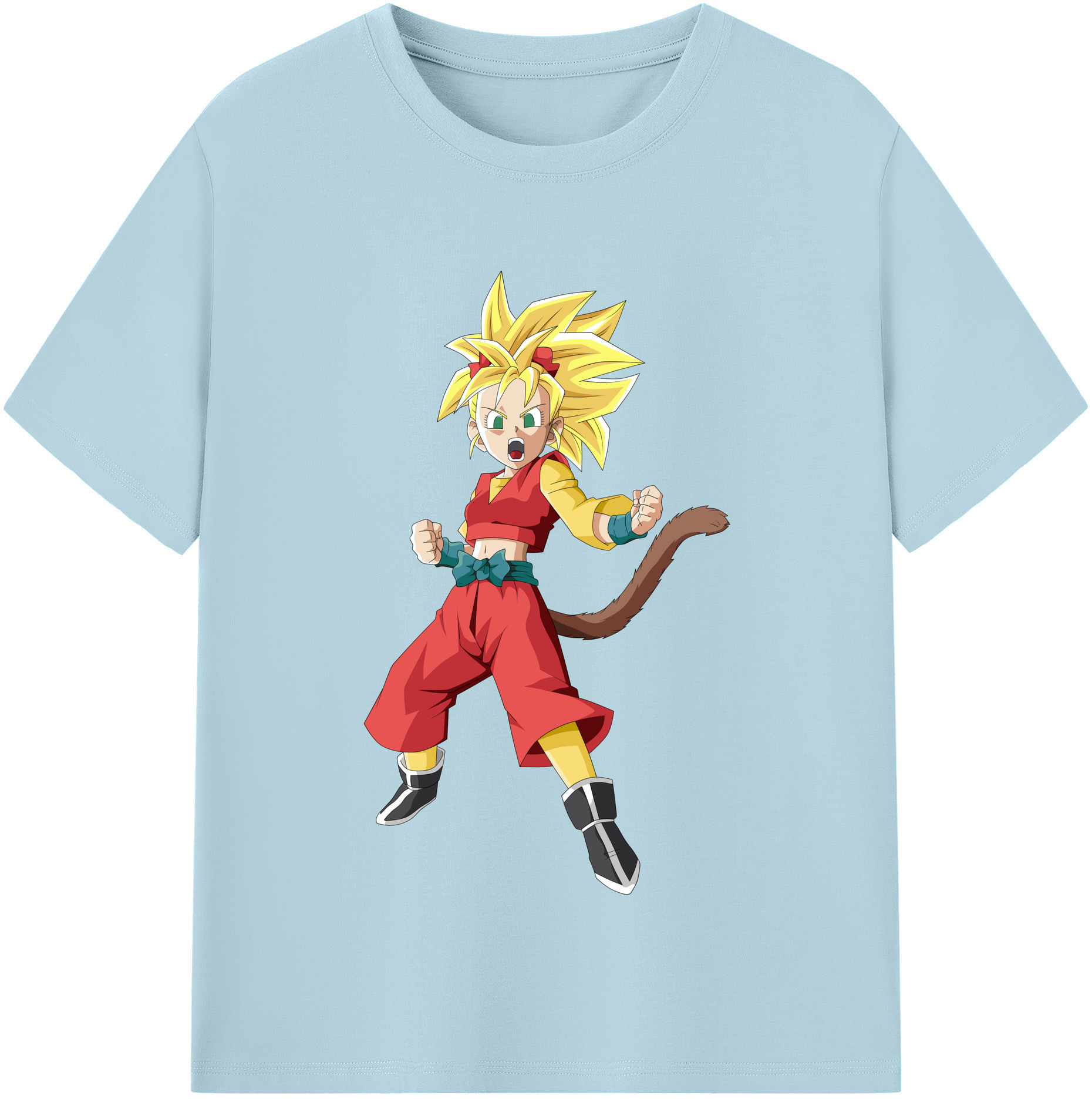 （画像用） ドラゴンボール カリフラ DRAGON BALL Caulifla 綿100％半袖Tシャツ（フロントプリント）